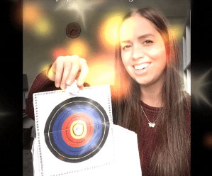 Dallas throwing an unhelpful thought away in her unhekpful thoughts box